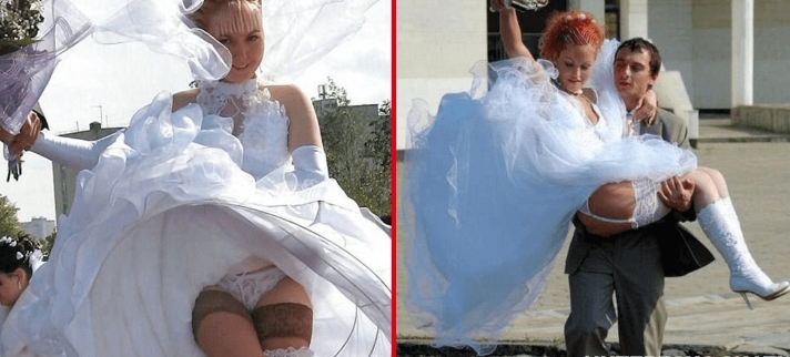 Неловкий момент: 14 невест, чьи платья подвели в самый ответственный момент